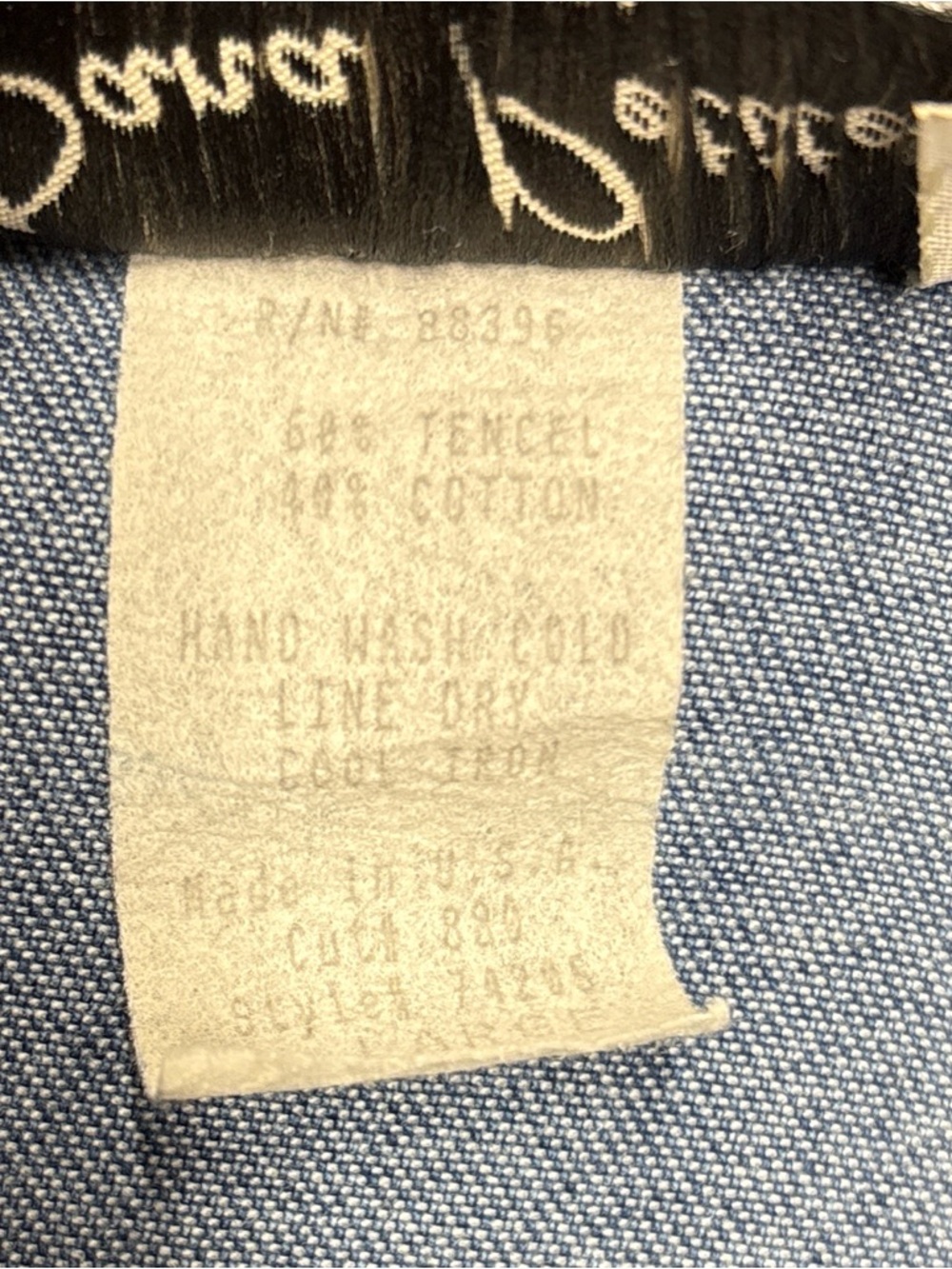 Vintage Blue Denim Zip-Front Jacket - Picture 6 of 6